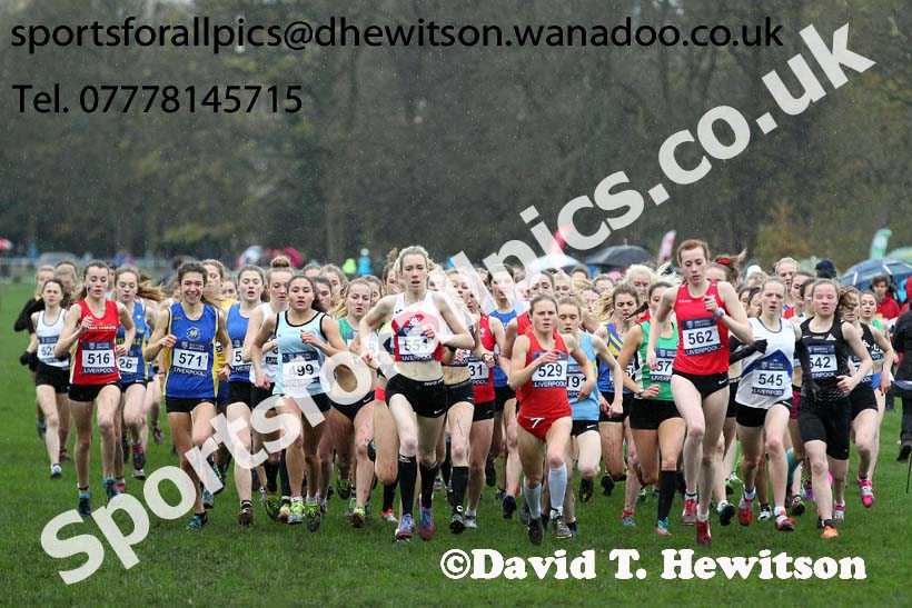 Women under-17s, British Athletics Liverpool Cross Challenge, Sefton Park, Liverpool. Photo: David T. Hewitson/Sports for All Pics